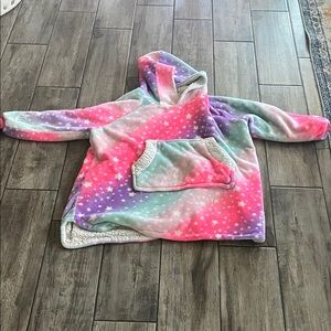 Kids Starry Blanket Hoodie - Pink, Purple, and White